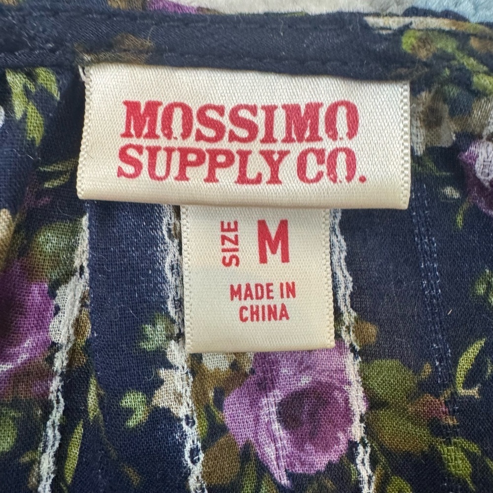 Mossimo Supply Co. | Boho Style Floral Blouse with Lace Detail - Picture 9 of 9